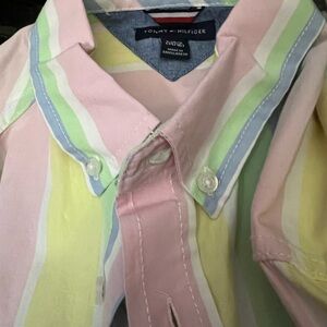 Tommy Hilfiger Kids Multicolor Striped Button-Down Shirt long sleeve